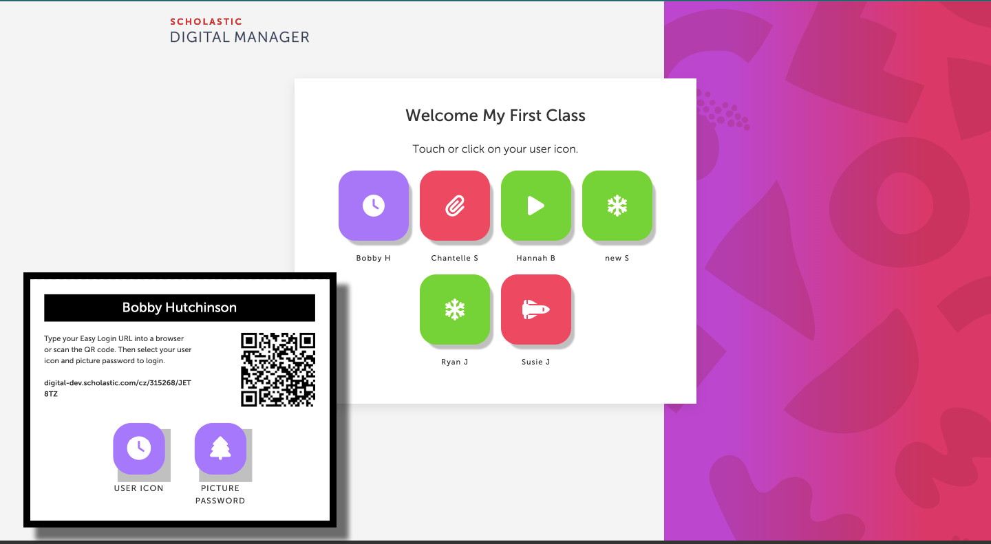 How do my students use Easy Login? Scholastic Digital Manager